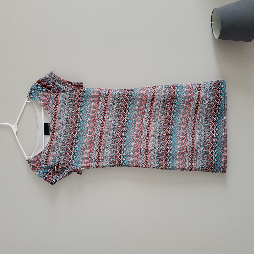 Women's Cynthia Rowley Mini Short Sleeve Dress Size M Summer Festival Resort